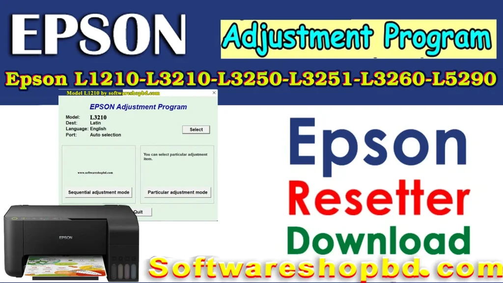 Epson L3210 Resetter tools